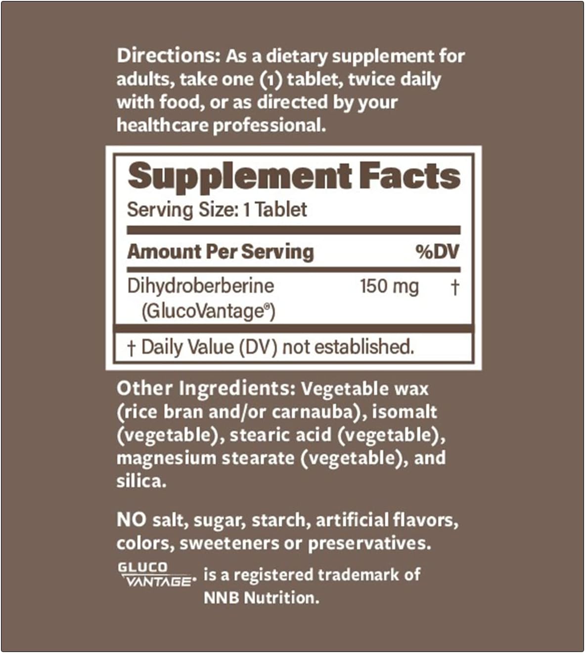 EPC ENDURANCE PRODUCTS COMPANY Dihidroberberina – Liberación sostenida – 150 mg de forma altamente biodisponible de berberina – (180 tabletas)