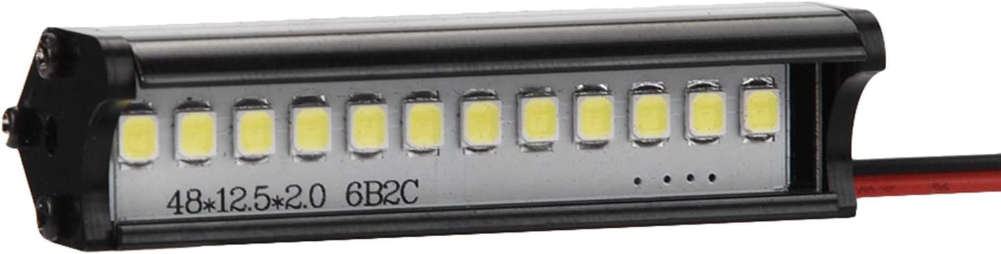 Tbest Barra de luz LED RC, 2.165 in RC Crawler LED Light Bar LED Lámpara 110 RC Parte del coche para TRX4 90046 90048 SCX10 Accesorio de modelo de