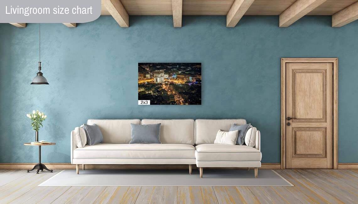 Arc de Triomphe by Night, Paris, France – PrintCanvasAcrylicMetal (Canvas Print, 24×36 Inches)