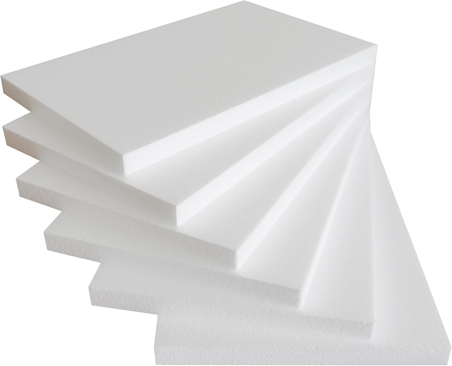 DNB Craft – Tabla de espuma gruesa de poliestireno rectangular de 17 x 11 x 1 pulgadas, 6 piezas, suministros para manualidades y artes