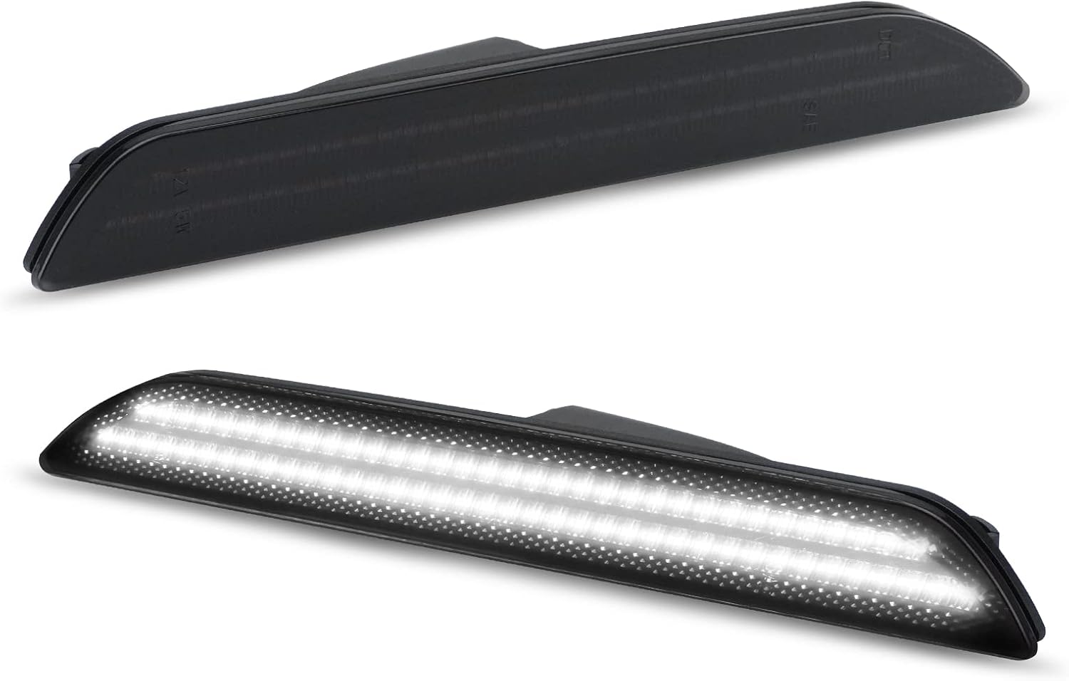 Bestview Accesorios de luces LED de posición laterales traseras para Ford Mustang 2015-2022, doble fila blanca para guardabarros trasero trasero