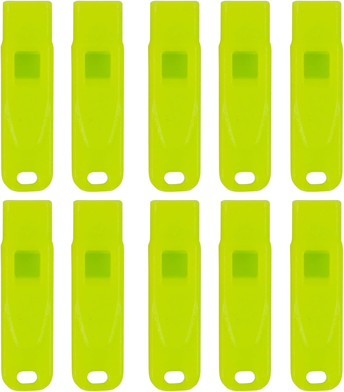 Worparsen 10 silbatos de emergencia marinos silbatos de plástico con cordón para emergencia, supervivencia ruidosa para navegación, pesca, barco,