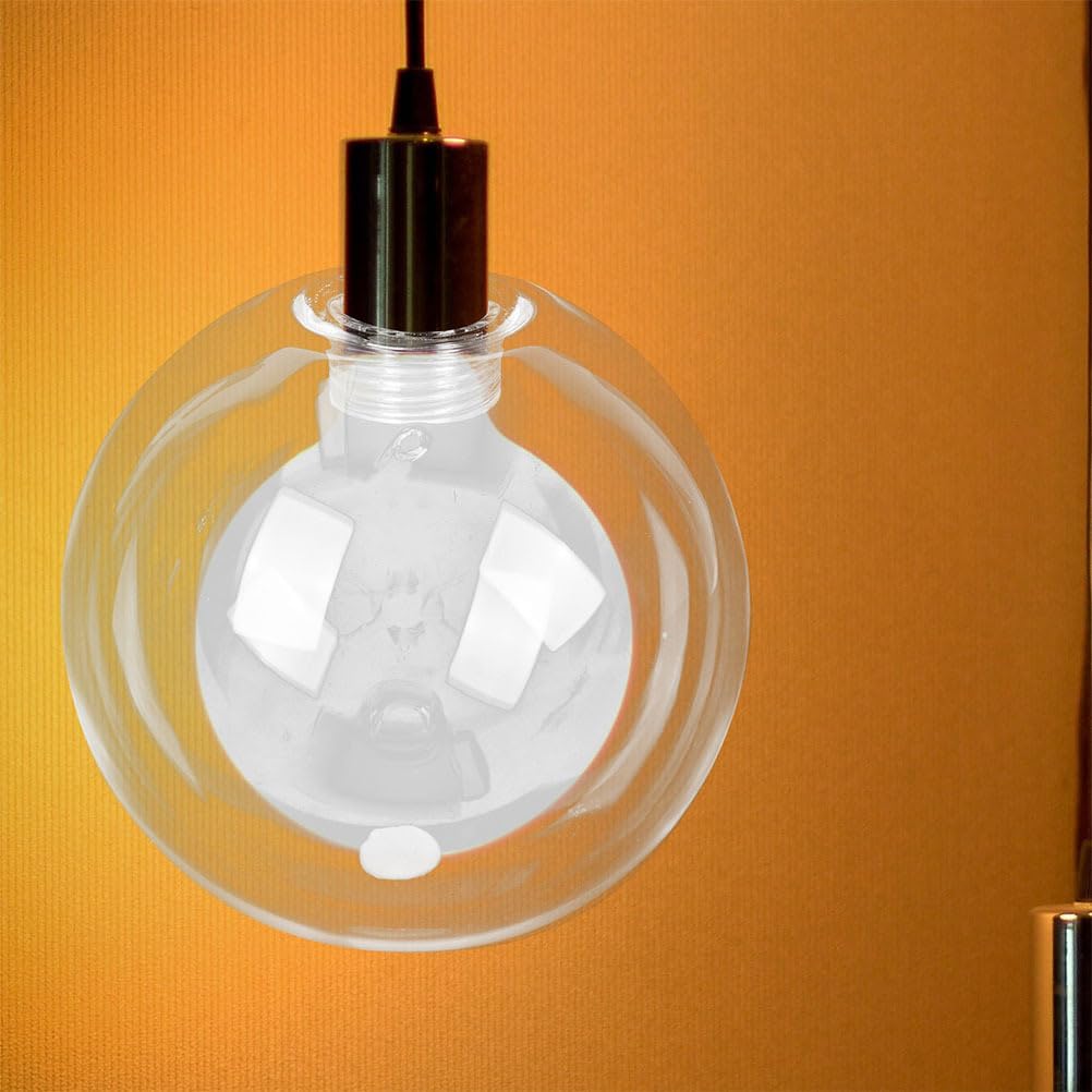 Housoutil Pantalla transparente con forma de bola de vidrio para lámpara de techo G9, cubierta de repuesto para accesorios, globo de vidrio