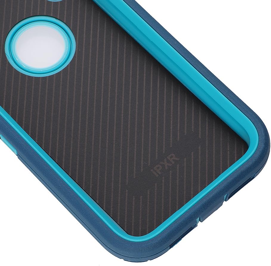 Funda protectora para iPhone XR a prueba de golpes y caídas, protección de grado militar resistente para Apple iPhone XR de 6.1 pulgadas (verde cian)