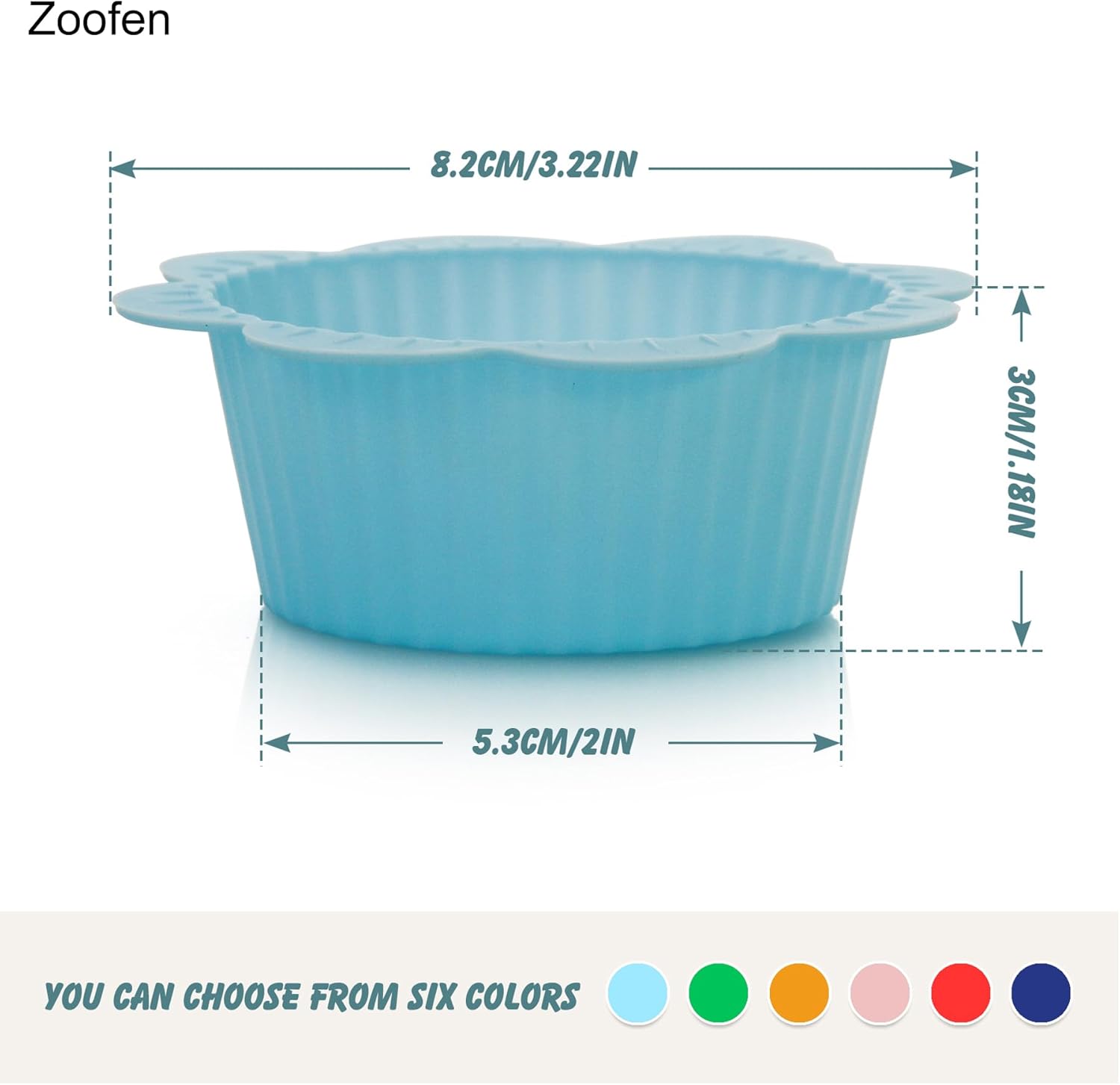 Zoofen 24 forros de silicona reutilizables para magdalenas, moldes para cupcakes para bodas, cumpleaños, fiestas (forma de flor D)
