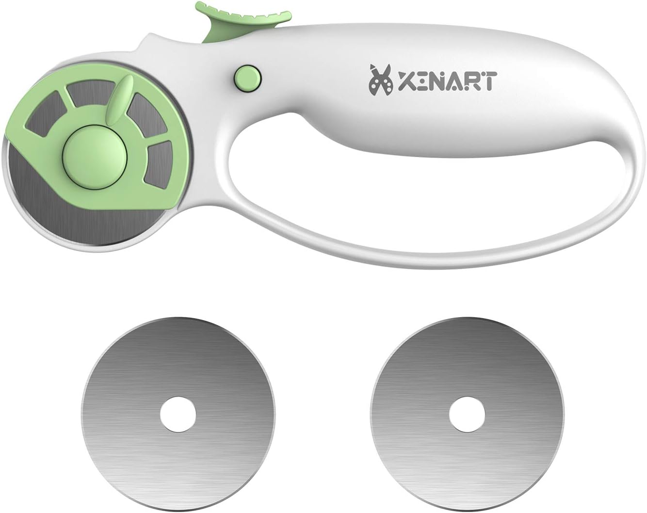 XINART Cortador giratorio de 1.77 pulgadas para bloqueo de seguridad de tela, ergonómico, clásico, cómodo, de tela, cortador giratorio pequeño para
