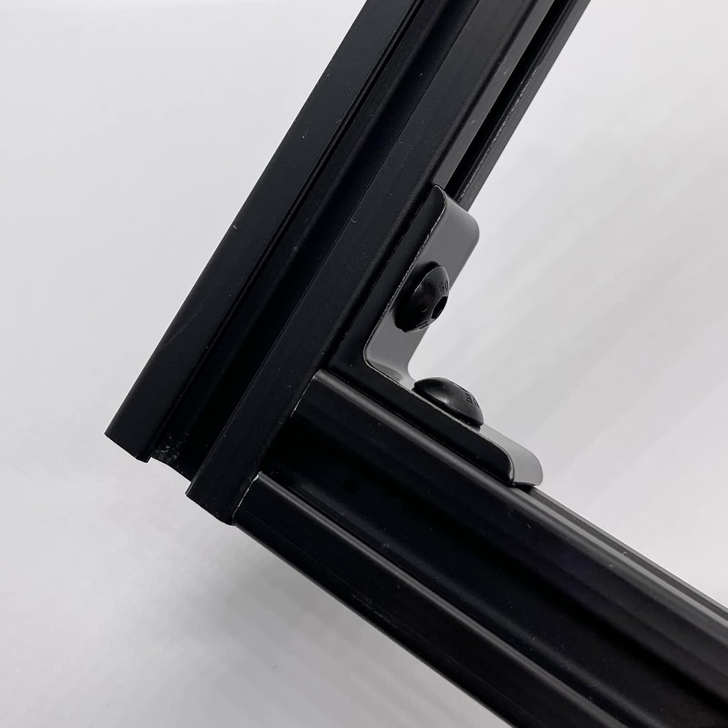12 conectores de perfil de aluminio de la serie 2020, 12 piezas de soporte de esquina L, con tuercas deslizantes en T y pernos para perfiles de