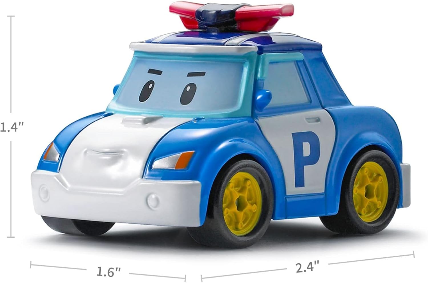 Robocar Poli Juguetes, paquete de 4 Automóviles de juguete de metal fundido a presión, equipo de rescate de mini corredores, poli + ámbar + Roy +