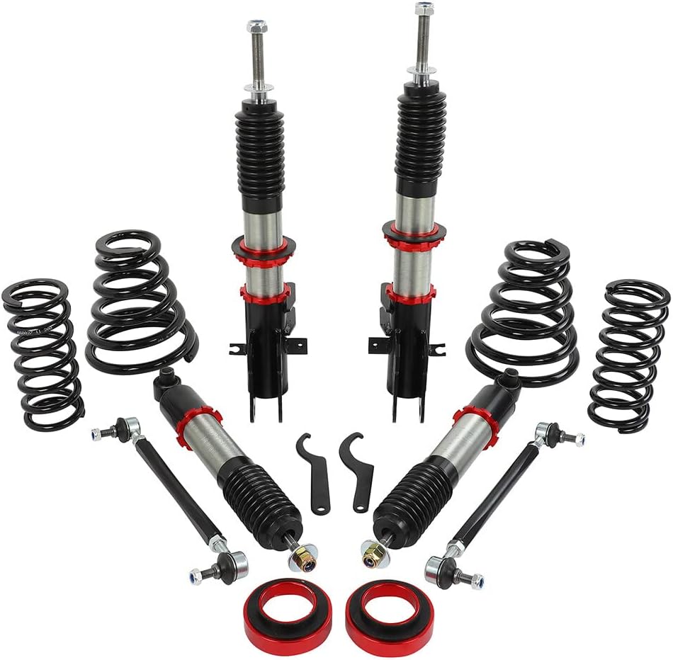 SCITOO Amortiguador ajustable Suspensiones Coilover Kits de puntales de choque Asamblea Amortiguadores puntales aptos para Chevrolet para Camaro