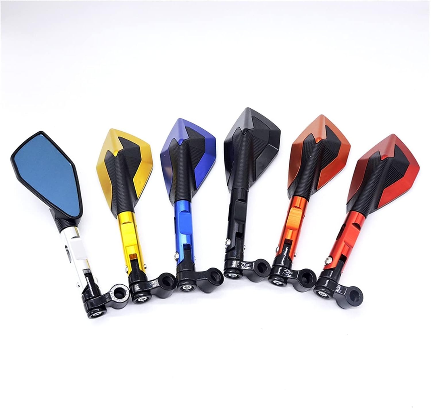 Espejos de motocicleta para motocicleta para Yamaha MT07 MT09 MT10 XSR700 XSR900 XJ6 TDM TMAX XMAX SMAX FZ1 FZ6 FZ07 FZ09 FZ10 (color  azul)