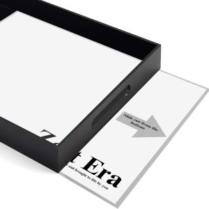 Organizadores acrílicos negros, 14 x 11 pulgadas, bandeja de servir de 0.118 in de grosor para decoración de baño, mejora de mesa auxiliar, papel Organizadores acrílicos negros, 14 x 11 pulgadas, bandeja de servir de 0.118 in de grosor para decoración de baño, mejora de mesa auxiliar, papel