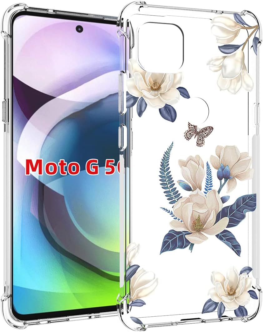 Funda para Moto One 5G Ace, Moto G 5G para niñas, transparente y delgada, a prueba de golpes, flexible de goma de poliuretano termoplástico, funda