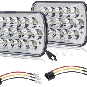 2 faros delanteros rectangulares de 45 W, 7 x 6, 5 x 7 pulgadas, 6052 6054 H5054 H5054 H6054 HiBajo, repuesto de haz sellado para Chevy Express 2 faros delanteros rectangulares de 45 W, 7 x 6, 5 x 7 pulgadas, 6052 6054 H5054 H5054 H6054 HiBajo, repuesto de haz sellado para Chevy Express