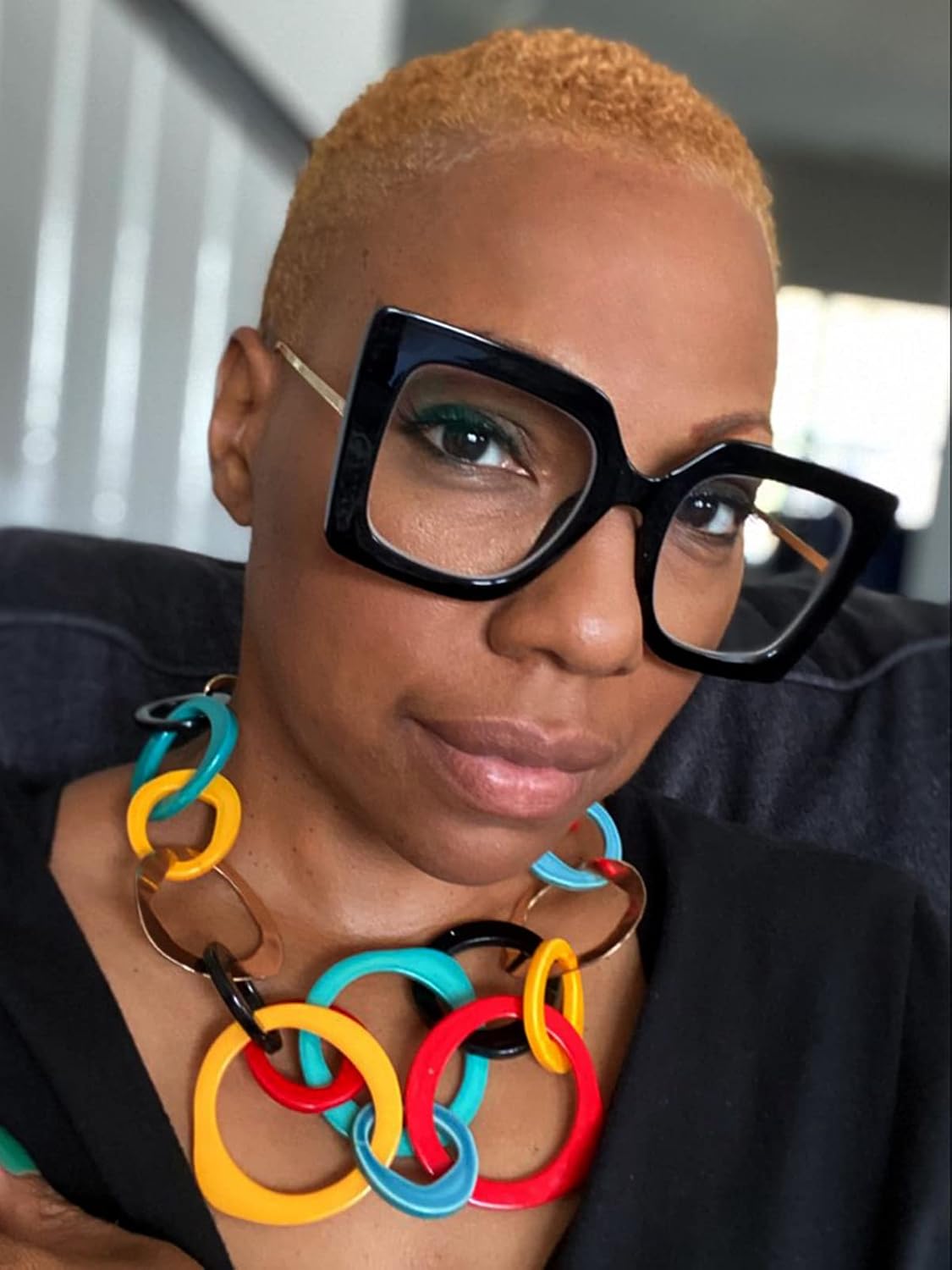 AIEYEZO Gafas de luz azul de gran tamaño para mujer, antifatiga y prevención de dolor de cabeza