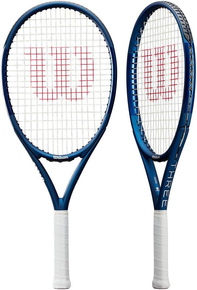 Wilson Triad Three (16 x 19) – Raqueta de tenis con cuerda Syn Gut en tu elección de color