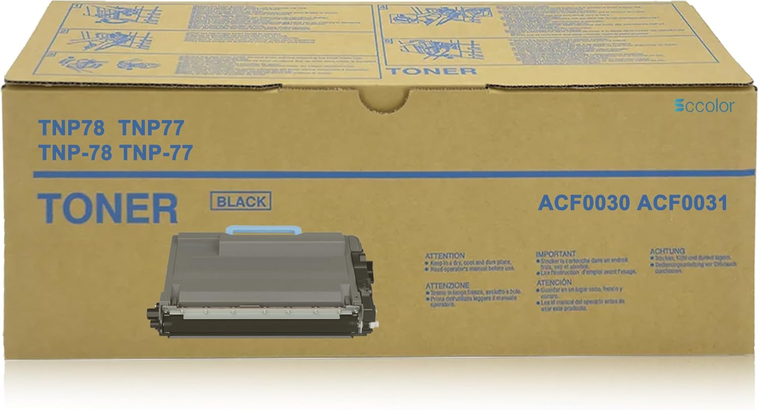 Cartucho de tóner de repuesto compatible para impresora Konica Minolta TNP78 TNP77 TNP-78 TNP-77 ACF0030 ACF0031 Bizhub 4020i 5020i (9,000 páginas)
