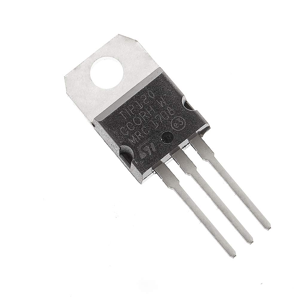Bridgold 20pcs TIP120 TO-220 NPN Darlington Transistor de potencia bipolar, 5A 60V HFE 1000, 3 pines