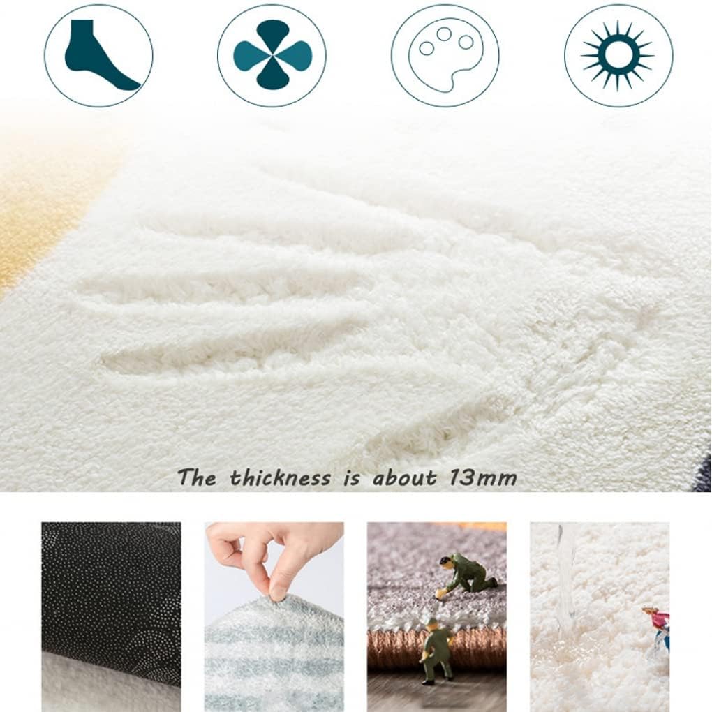 Alfombra minimalista moderna abstracta para sala de estar, dormitorio, comedor, lana suave, antideslizante, para interiores, cocina, lavandería, 5 x