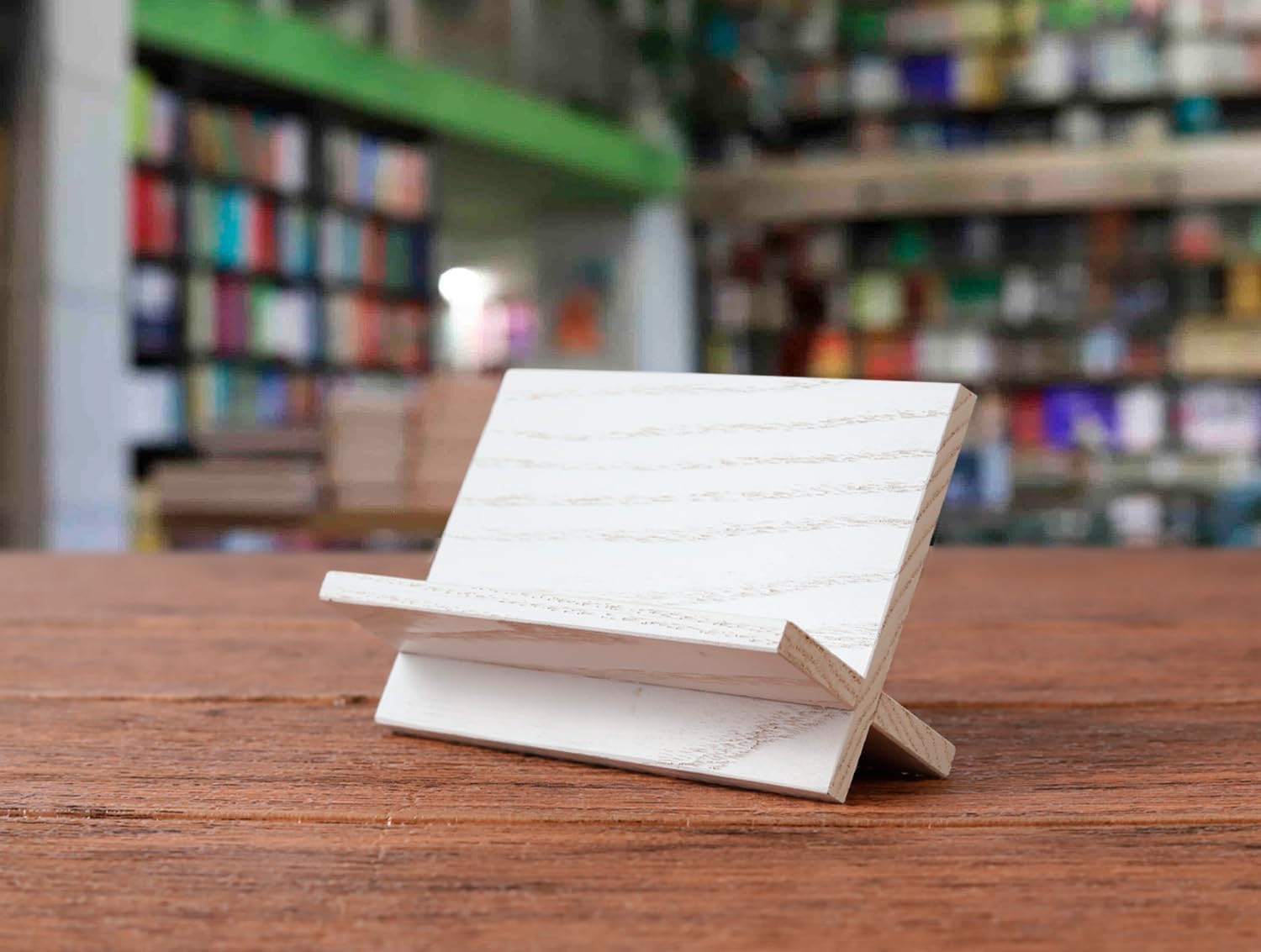 TOROS store Tarjetero de madera para escritorio (nogal blanco)