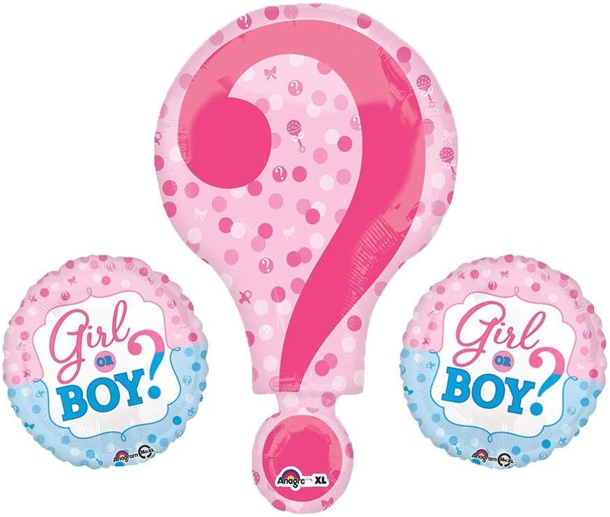 Anagrama – Decoración de globos reversibles para fiesta de revelación de género para niña o niño, color rosa y azul