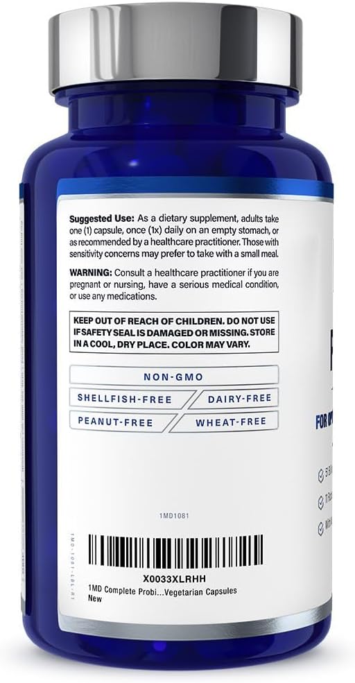 MD-Supplement – Probióticos completos Pla-Tinum, 30 cápsulas, apoya la salud digestiva, contiene 11 cepas robustas y potentes, sin aditivo artificial