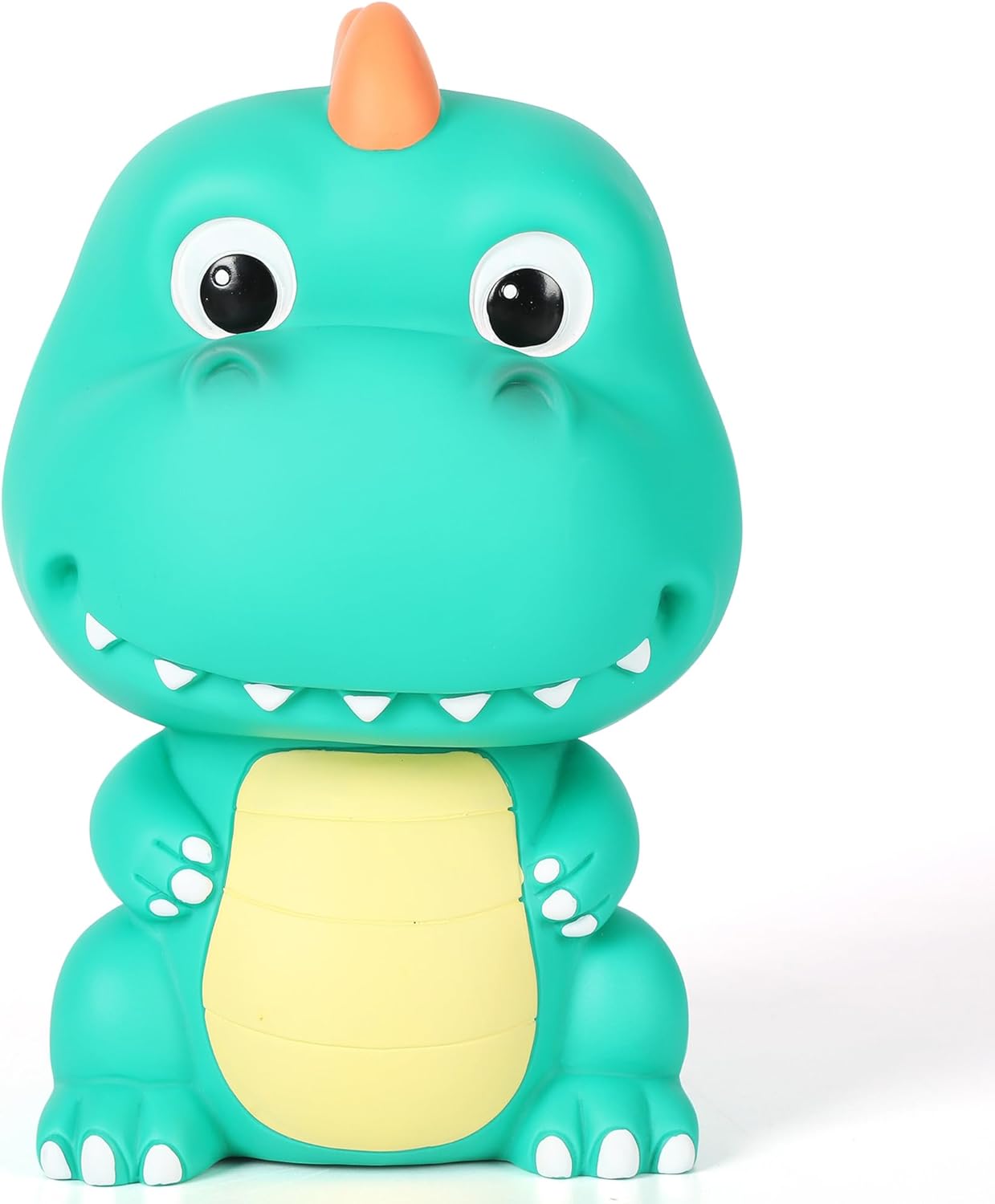 H&W Banco de dinero de dinosaurio con bonita cabeza grande, alcancía de tiranosaurio Rex inastillable, primer banco de monedas, el mejor cumpleaños