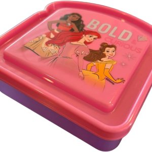 Generic Princess Ariel Belle and Moana – Caja de sándwiches compacta para almacenar alimentos, sin BPA, reutilizable, ideal para el regreso a la Generic Princess Ariel Belle and Moana – Caja de sándwiches compacta para almacenar alimentos, sin BPA, reutilizable, ideal para el regreso a la
