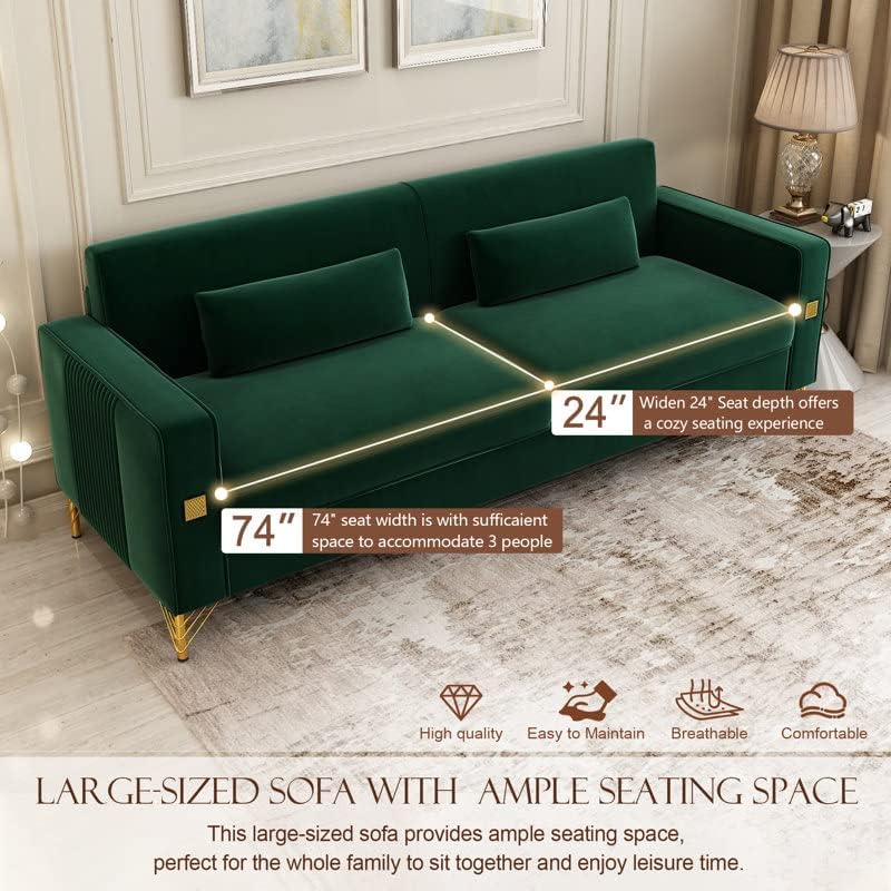 Sofá biplaza de 85 pulgadas, decoración moderna de mediados de siglo, sofás con brazo para sala de estar, muebles de asientos de amor copetudos de
