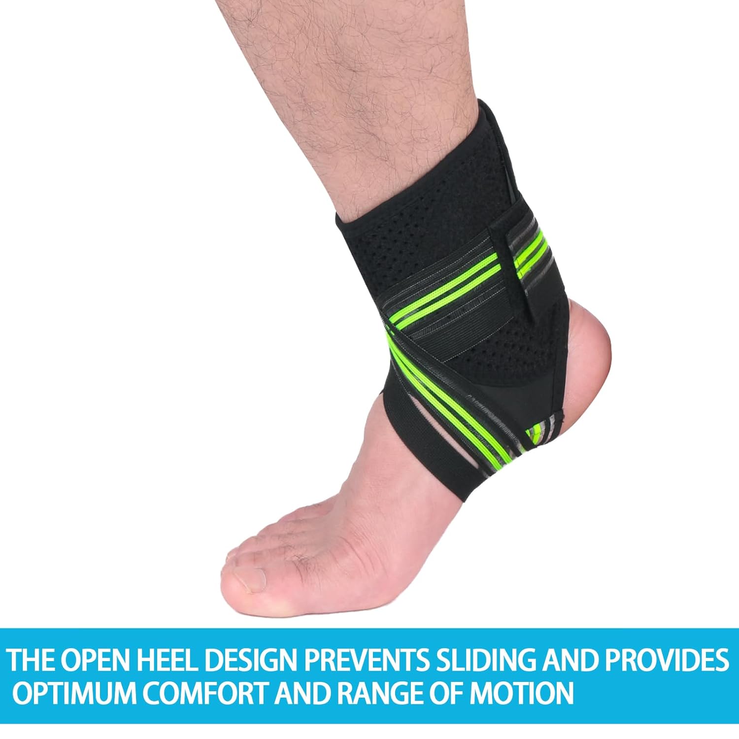 HERTL Tobillera para esguince de tobillo (1 paquete de 2) soporte de tobillo ajustable para proteger los ligamentos del tobillo, adecuado para