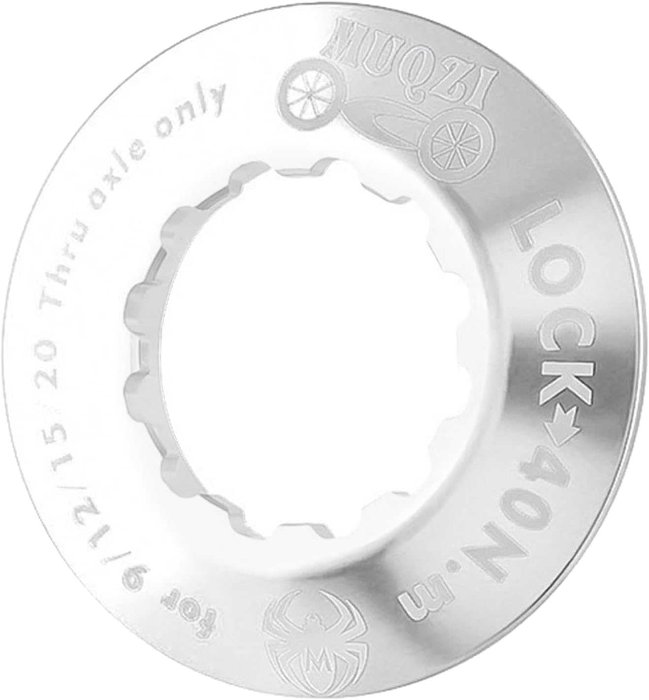 Centerlock Anillos de bloqueo de rotor Bujes de bicicleta Cerradura central Cerradura central Bloqueo de ruedas Ejes de cilindros Anillos de bloqueo