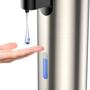 Dispensador automático de jabón de acero inoxidable sin contacto, control de volumen ajustable de 3 niveles LITTAR con sensor de movimiento, Dispensador automático de jabón de acero inoxidable sin contacto, control de volumen ajustable de 3 niveles LITTAR con sensor de movimiento,