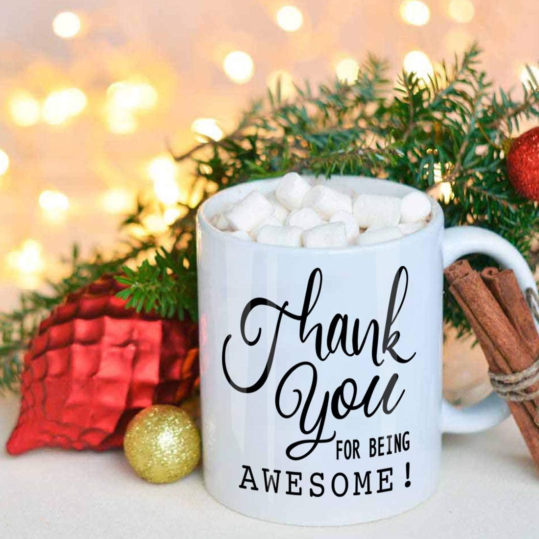Taza de café con texto en inglés Thank You for Being Awesome, regalo de aliento para compañeros de trabajo, regalo de agradecimiento, profesionales