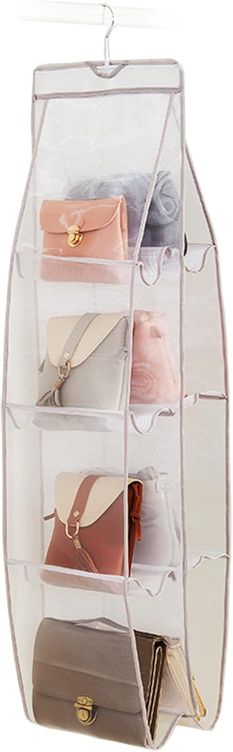AARAINBOW Paquete de 1 organizador de bolso colgante para armario, organizadores de almacenamiento de bolsos para mujer, soporte organizador de