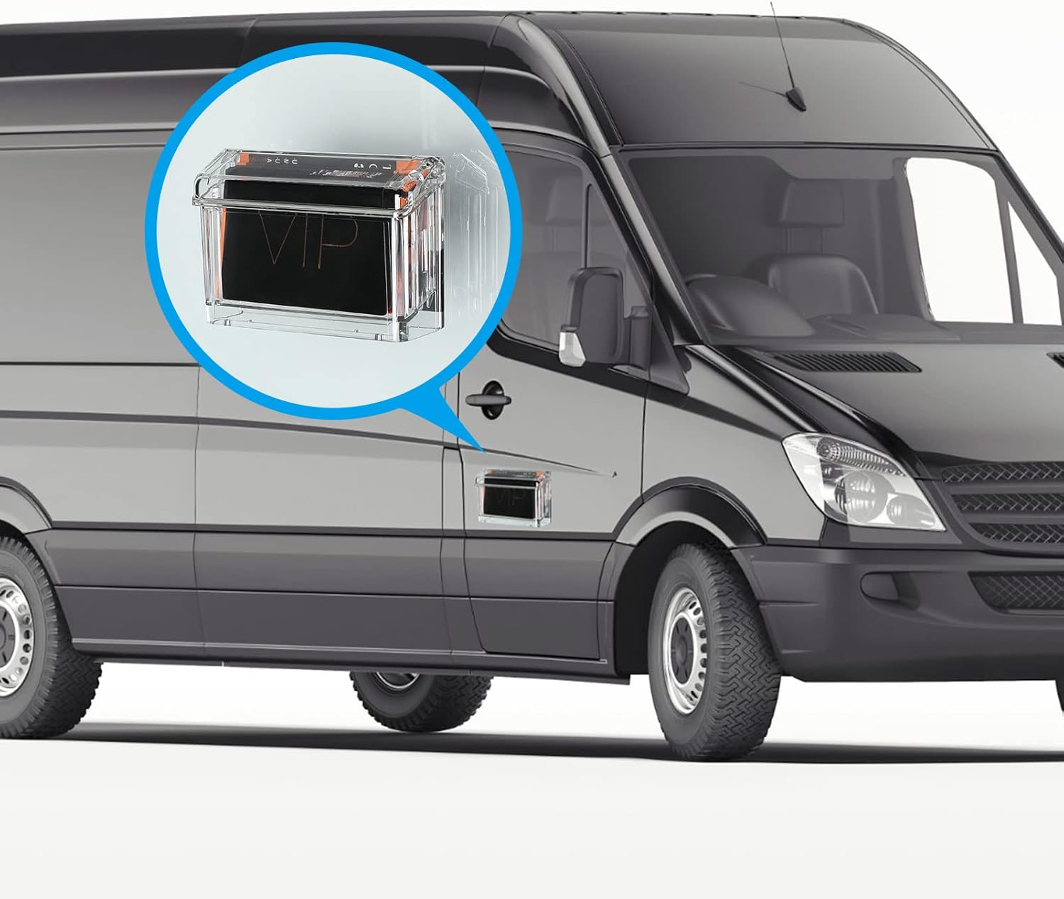 Tarjetero de acrílico para exteriores, para pared, incluye tarjetero transparente para despegar y pegar para oficina, tiendas, camiones, pared al
