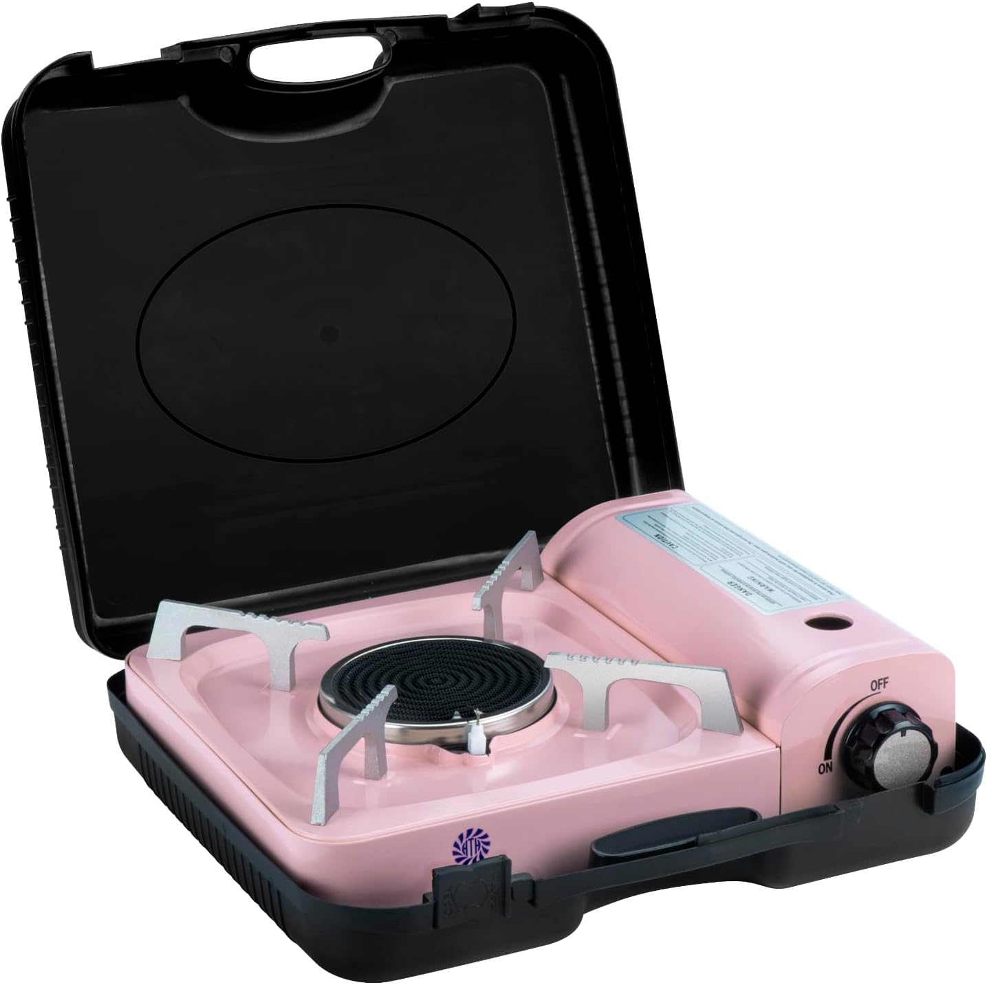 Estufa de butano portátil a prueba de viento quemador infrarrojo cocina al aire libre senderismo picnic estufas de camping compactas color rosa con