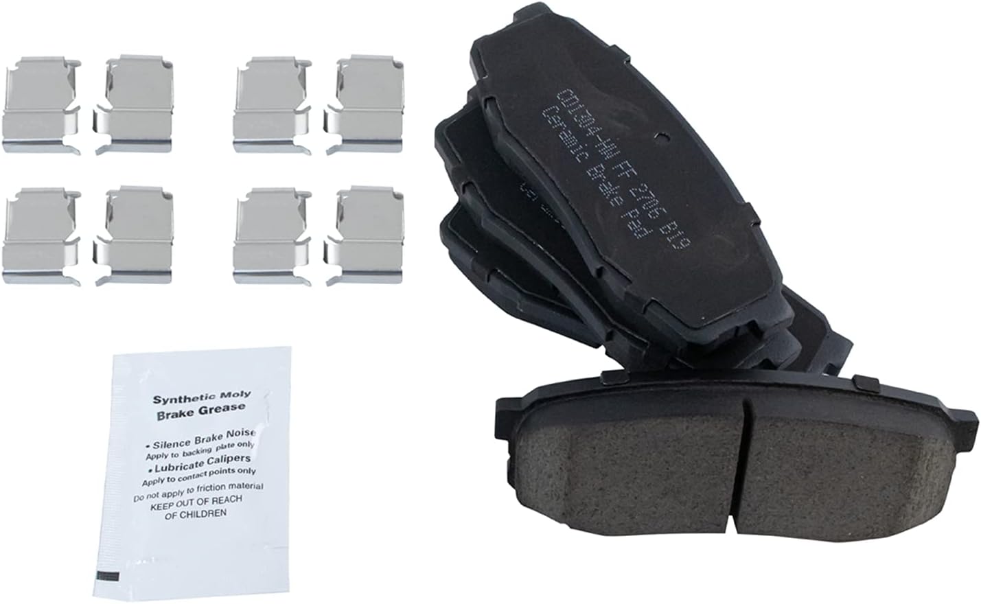TRQ Pinzas de freno traseras Pastillas y rotores de cerámica compatibles con Sequoia 07-15 Tundra 2008-2015
