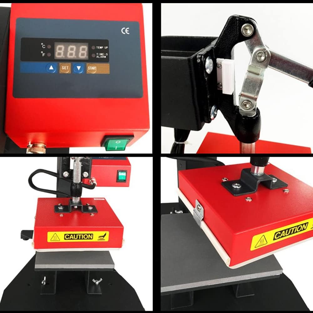 CNCEST Máquina de prensa de calor 5.9×5.9 in, máquina de prensado de camisetas, control digital, máquina de transferencia de prensa de calor