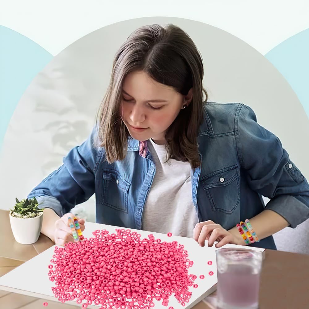 1100 cuentas de poni, cuentas para hacer joyas, cuentas para hacer pulseras, cuentas para hacer pulseras de la amistad, kit de cuentas para
