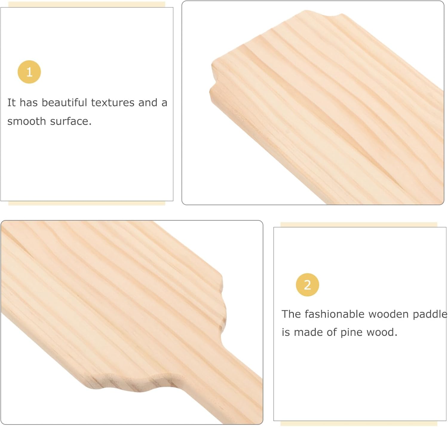 SEWACC Palas de madera sin terminar, 2 unidades, palas griegas en blanco, palas griegas en blanco, madera para manualidades de remo, proyectos de