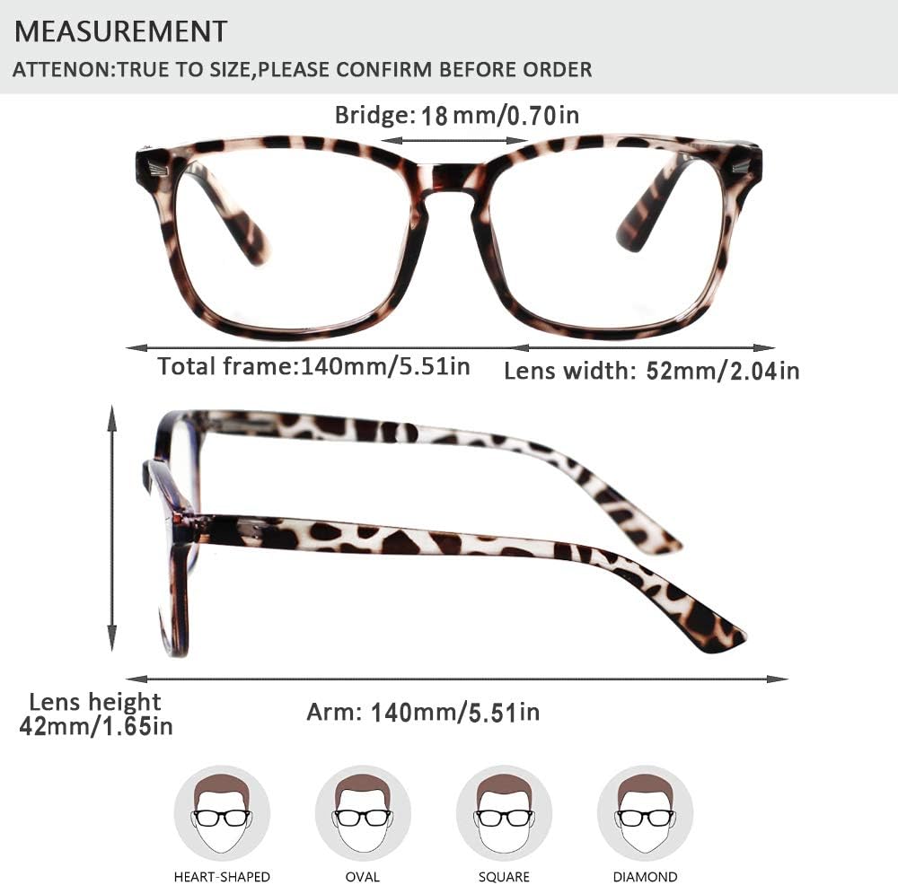 Henotin Paquete de 2 lentes de lectura multienfoque progresivos con bloqueo de luz azul para mujeres y hombres, bisagra de resorte multifocal para