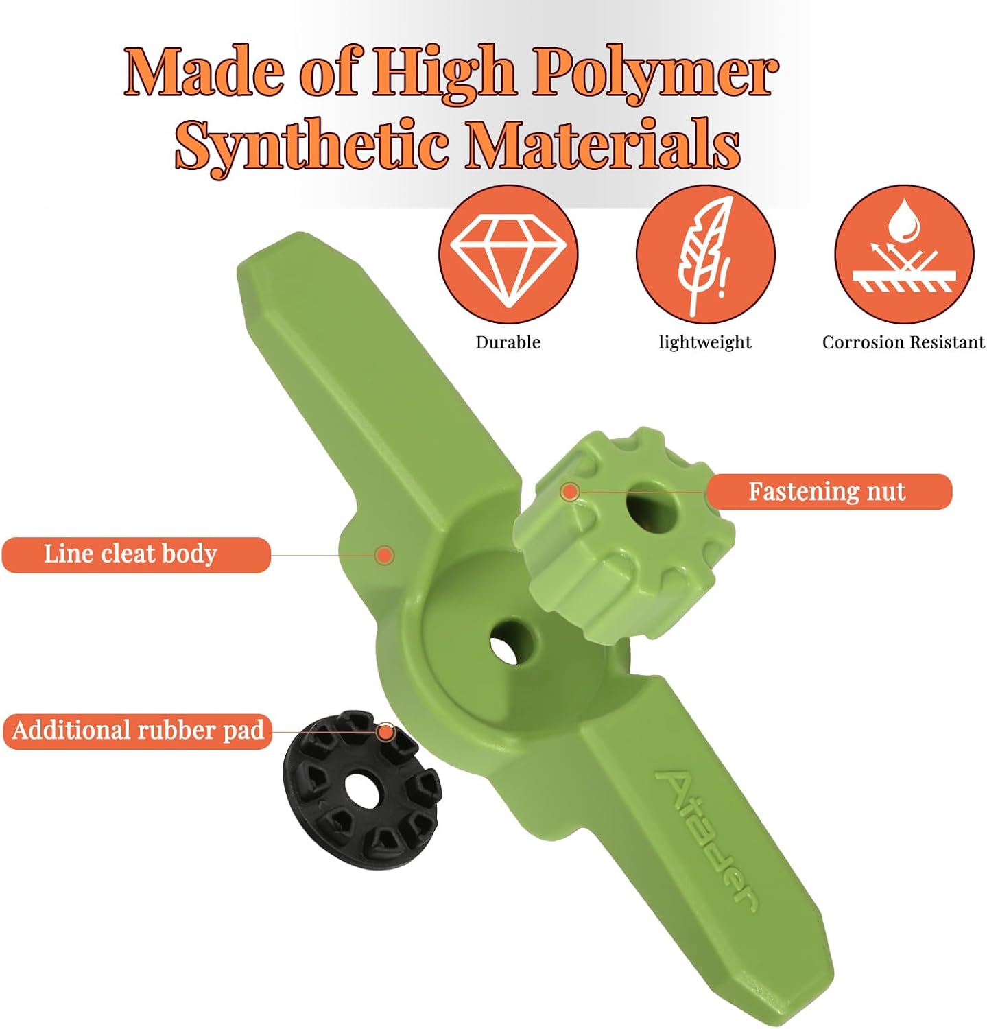 Kayak Cleat Track MountExtended Kayak Rail Cleat for Rail Mount Kayak Accessories, XL Track Mount Line Cleat for Kayak Anchor