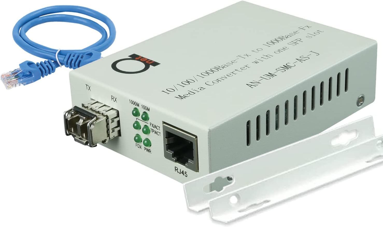 Convertidor multimodo de fibra Gigabit LC de 850 nm – Incluye SFP 1,804.5 ft (0,34 millas) LC – a UTP Cat5e Cat6 101001000 RJ-45 – Sensor automático