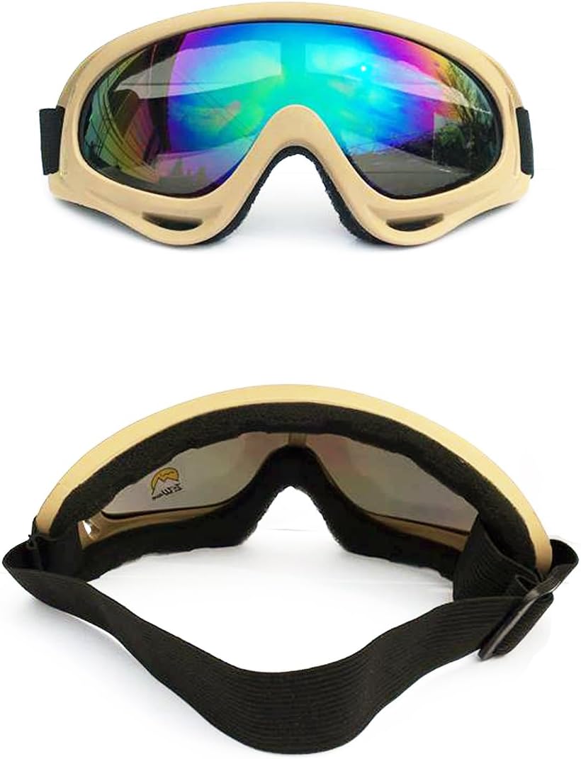 Gafas de esquí y snowboard con lentes resistentes al viento y a los rayos UV, correas ajustables, marco flexible para esquí, snowboard,