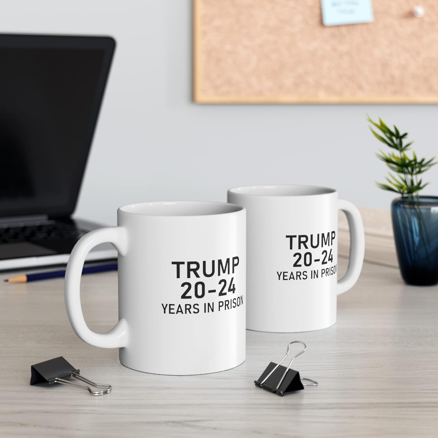 Brian Bula Taza de café Trump con 20 a 24 años de prisión, diseño anti Trump de 20 a 24 años en prisión