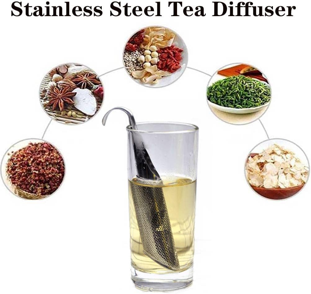 Difusores de té de acero inoxidable para té suelto, hermoso colador de té encendido, remojador de té de hojas sueltas, infusor de té, filtro de té