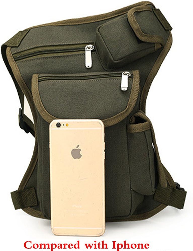 Riñonera de lona para senderismo, bolsa táctica de pierna caída, bolso para correr, cinturón de cadera, al aire libre, motocicleta, bicicleta,