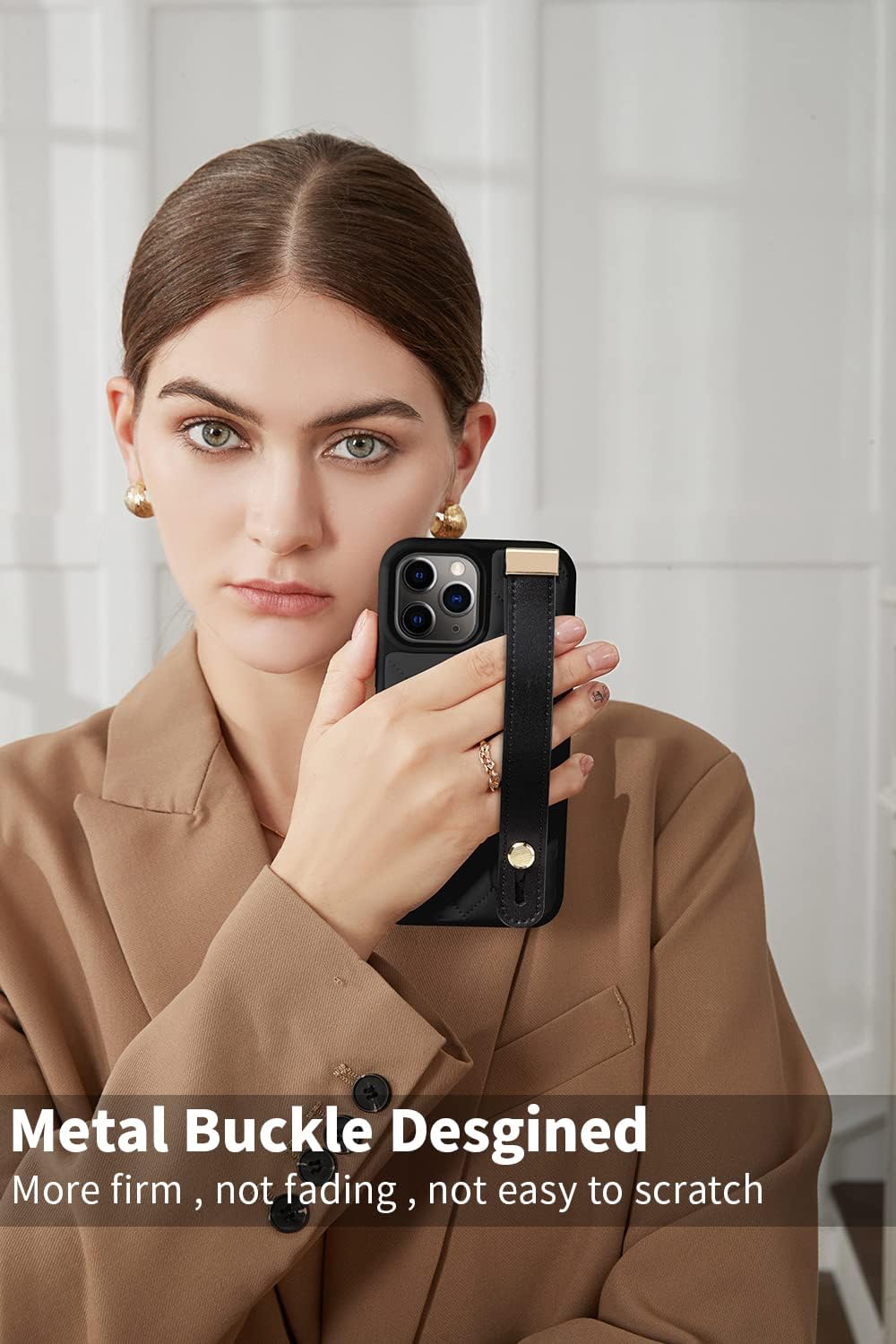 ZVE iPhone 11 Pro – Funda acolchada de cuero a prueba de golpes, con función atril para mujer, compatible con iPhone 11 Pro, 5.8 pulgadas, color