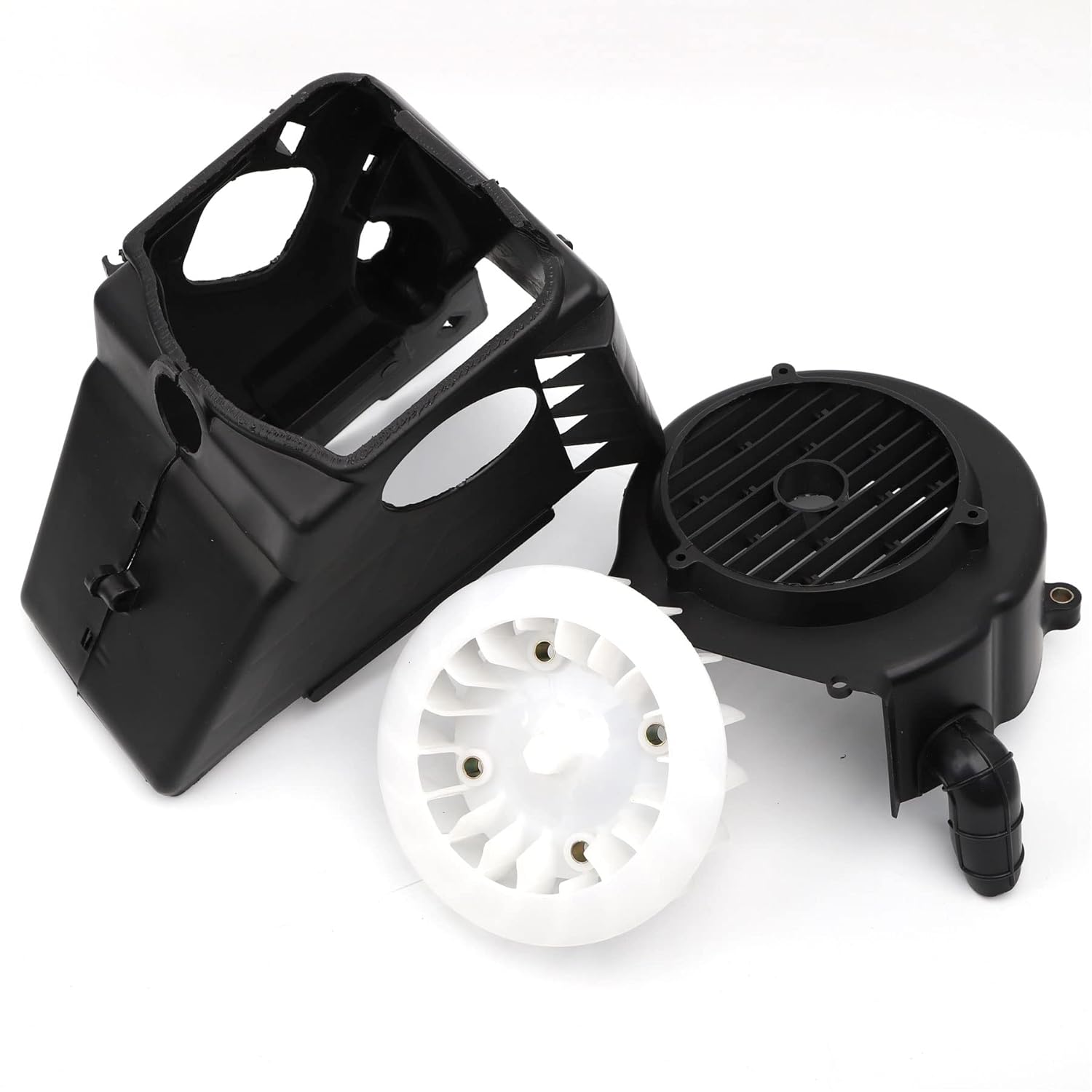 Minho Air Director – Conjunto de cubierta de ventilador de refrigeración en material de polipropileno para GY6 125cc 150cc ATV Go Kart ciclomotor