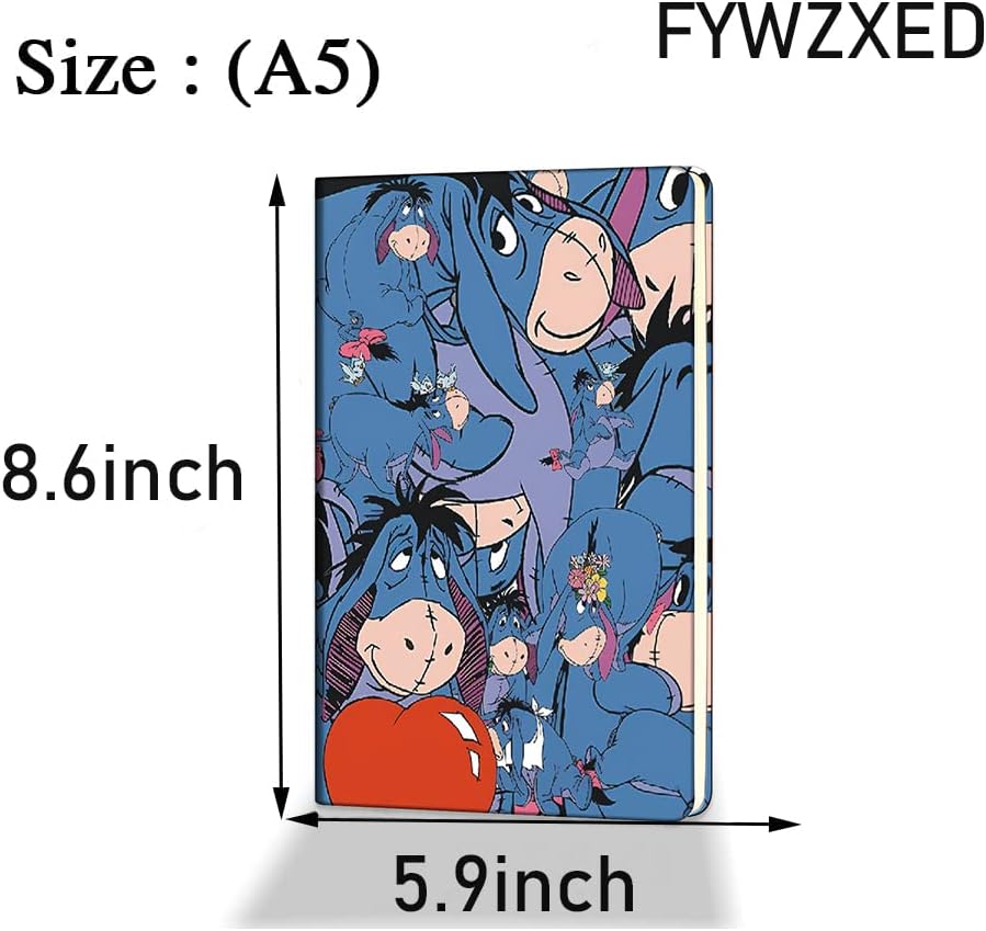 Pooh Bear – Cuaderno de cuero para mujeres y hombres, dibujos animados, amantes de la animación, regalos de amistad, cumpleaños, graduación, para