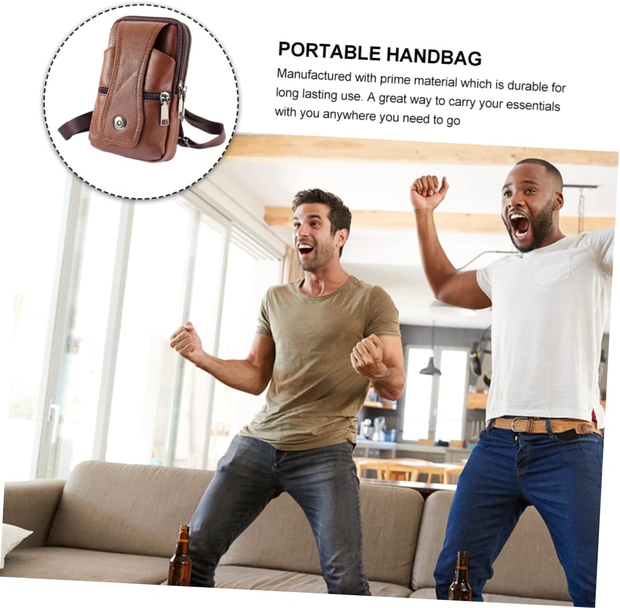 GALPADA 1 Pc Men’s Mobile Phone Bag Casual Bag for Men Trendy Waist Purse Practical Waist Purse Creative Smartphone Bag Waterproof Waist Pouch